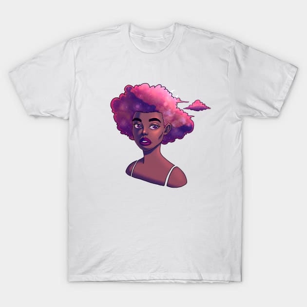 Pink Cloud T-Shirt by Yadoking